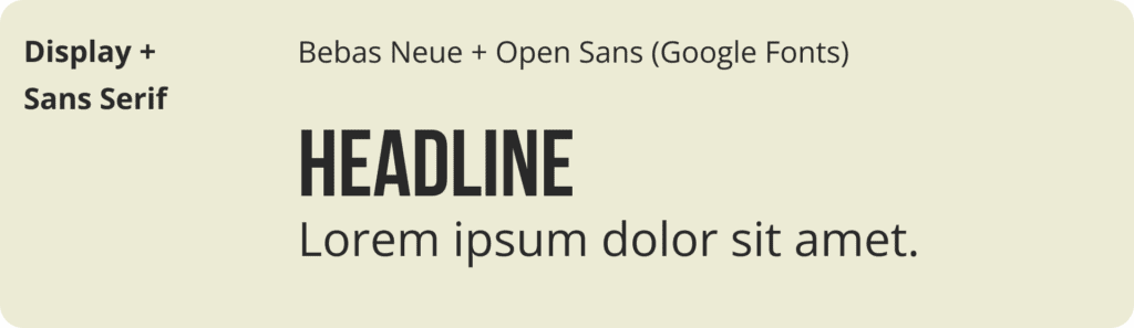 Příklad kombinace fontů: Display + Sans Serif