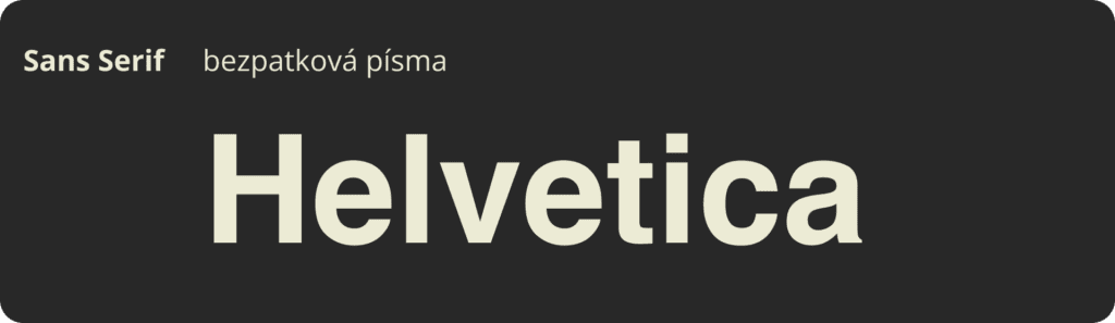 Ukázka fontu Sans Serif