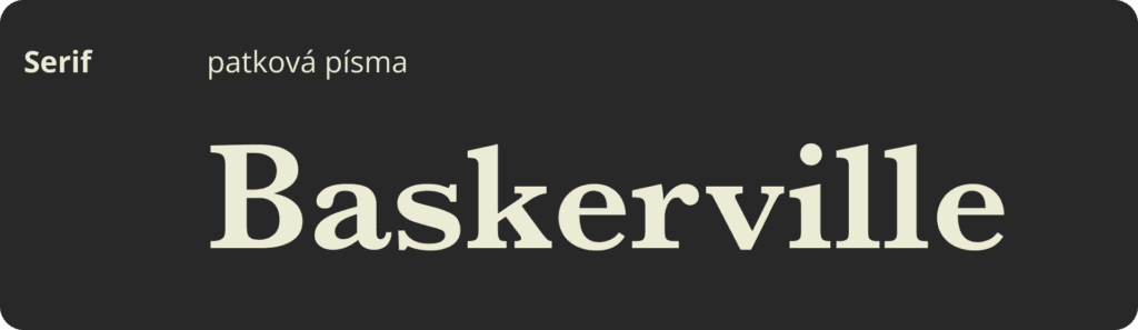 Ukázka fontu Serif