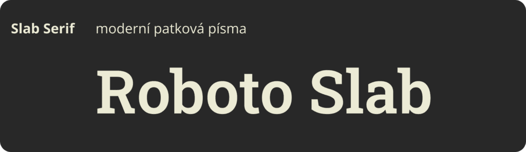 Ukázka fontu Slab Serif